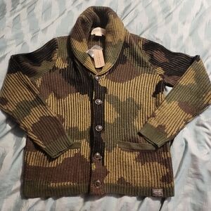 NWT Ralph Lauren Denim & Supply‎ Camouflage Knit Shawl Cardigan Women’s Size S